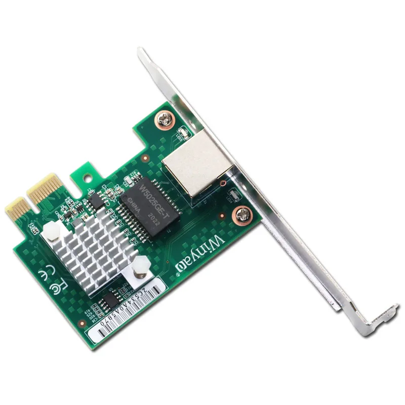 Winyao WYI225T1 PCI E Gigabit 2 5g сетевая карта для рабочего стола сервер I210 T1|Детали приборов