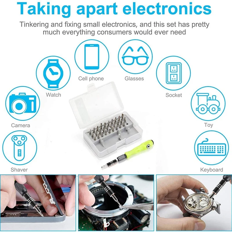 32 в 1 с 30 Биты отвертки Набор прецизионных отверток комплект небольшой набор