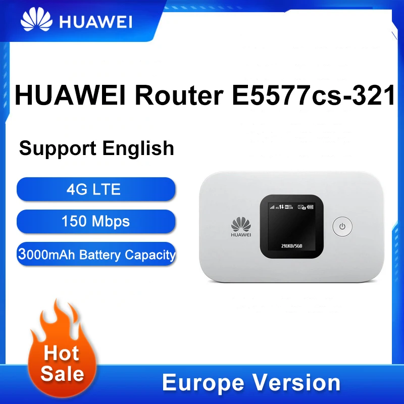 Unlocked Huawei E5577 4G LTE Cat4 e5577cs-321 Mobile Hotspot Wireless Router wifi huawei E5577s-321  Battery 1500mAh