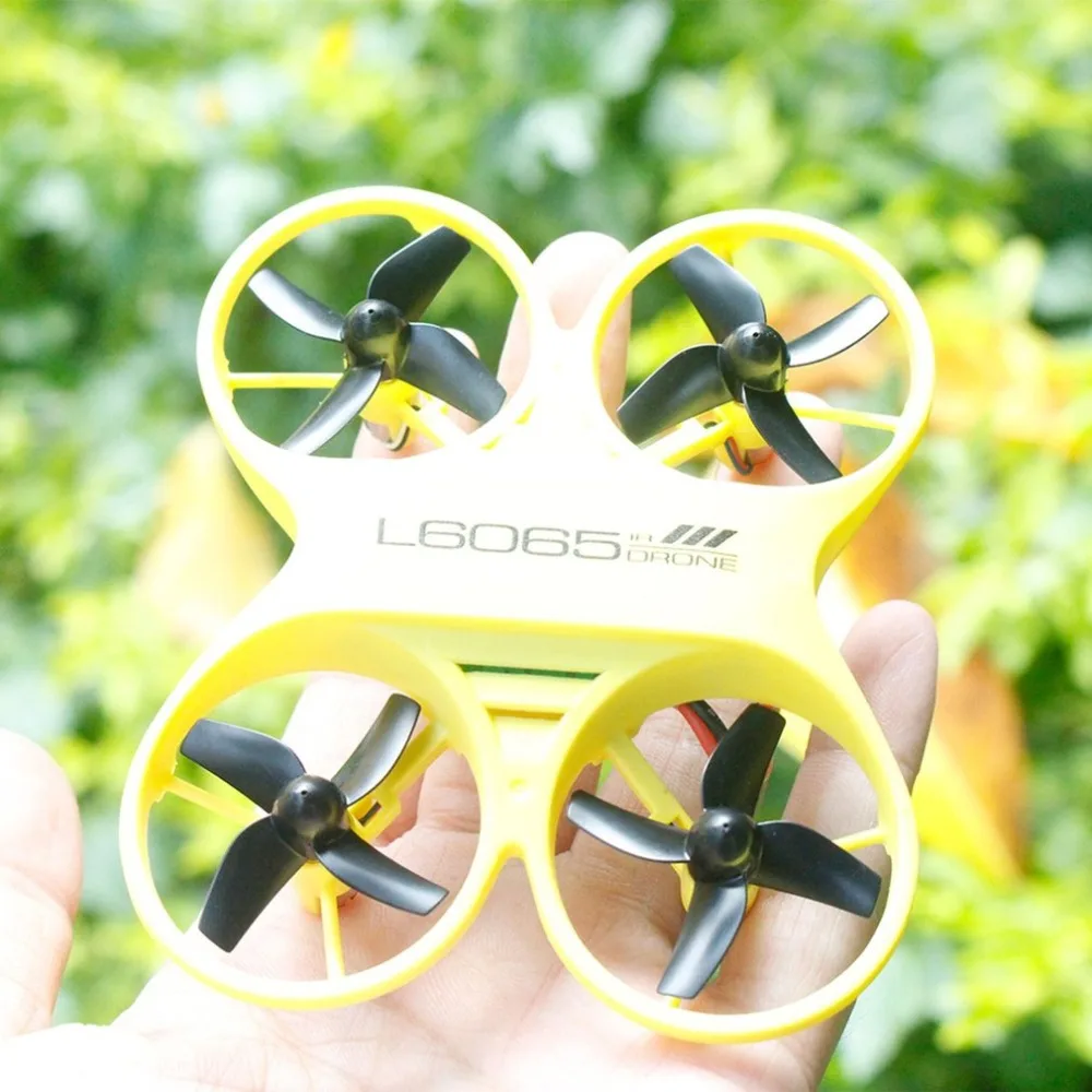 L6065 Мини RC Квадрокоптер Инфракрасный контроль светодиодный Дрон 2,4 ГГц самолет с светодиодный свет подарок на день рождения для детей игрушки