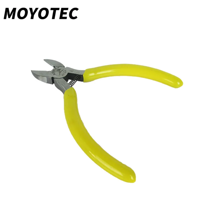 

MOYOTEC 5-Inch Yellow Diagonal Pliers Mini Electrical Scissors High Carbon Steel Copper Wire Cable Shears Cutter