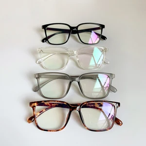 Модная оправа для очков для мужчин и женщин, черная оправа для очков, винтажная квадратная прозрачная линза, оптическая оправа для очков, очки