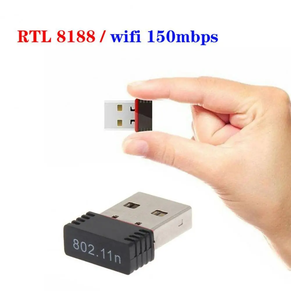 Portable Mini Network card USB 2.0 WiFi Wireless Adapter Network LAN Card 150Mbps 802.11 ngb RTL8188EU Adaptor for PC Desktop