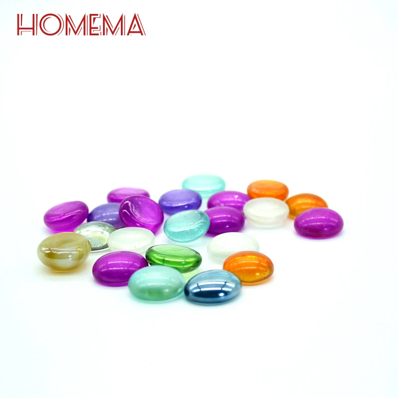 

50g Colorful Coloured Glaze Stones Chess Piece Shap Home Decorore Room Decoration Aquarium Ornaments Polishing Stone Gift