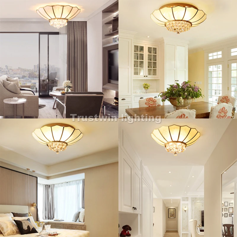 Американский Европейский корпус цветок формы стекла Хрустальный потолочный
