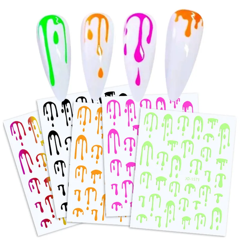 

Новейшие лазерные Золотые Серебряные Желтые синие капли воды DIY Переводные украшения инструменты для 3D наклейки для ногтей 1571