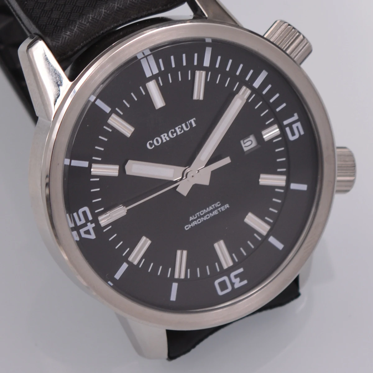 Мужские модные автоматические механические часы с автоподзаводом 44 5 мм черный