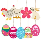 28 шт., деревянные подвески в виде яйца кролика