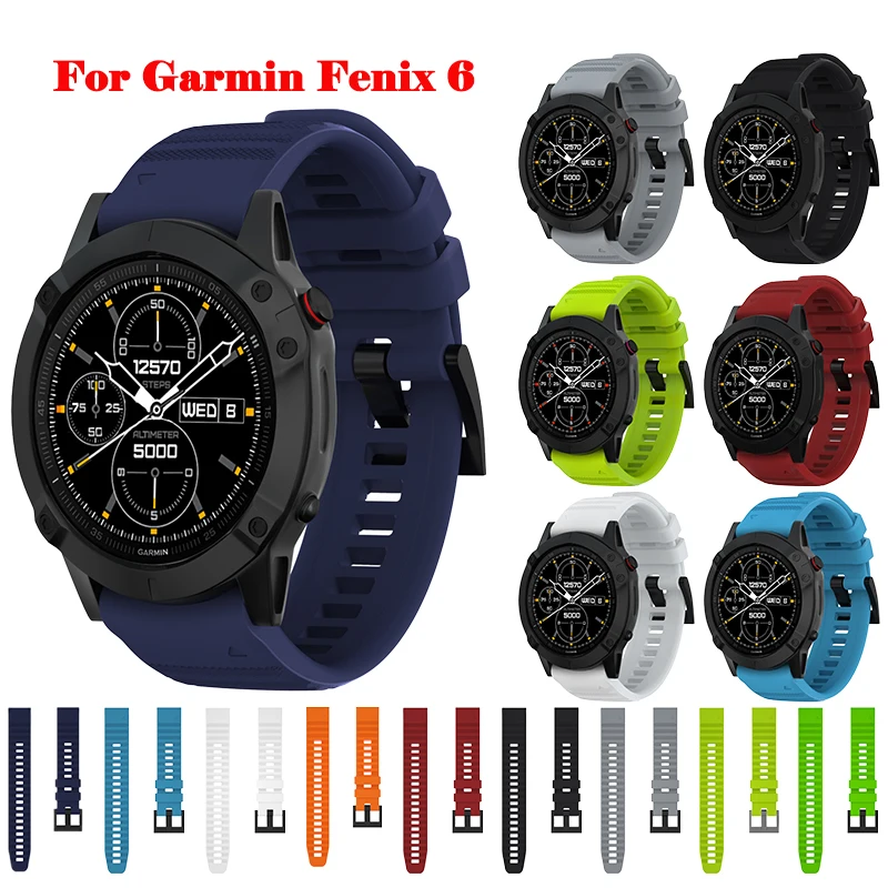 

22mm Silicone Strap For Garmin Fenix 6 / Fenix 5 / 5Plus Forerunner 935 945 InstinctSmart bands Quick Release Easyfit WristStrap