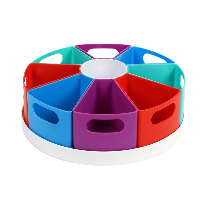 

Настольный органайзер, вращающийся на 360 °, с 8 отсеками, вращающийся карандаш, Канцелярский ящик для хранения, контейнер для кистей для маки...