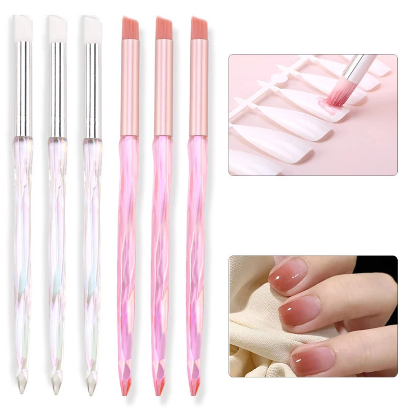 

Nail Pen Brush UV Gel Polish Power Pen Nail Painting Brush Gradient Nail Drawing Blooming Pen Crystal Handle Manicure Tools