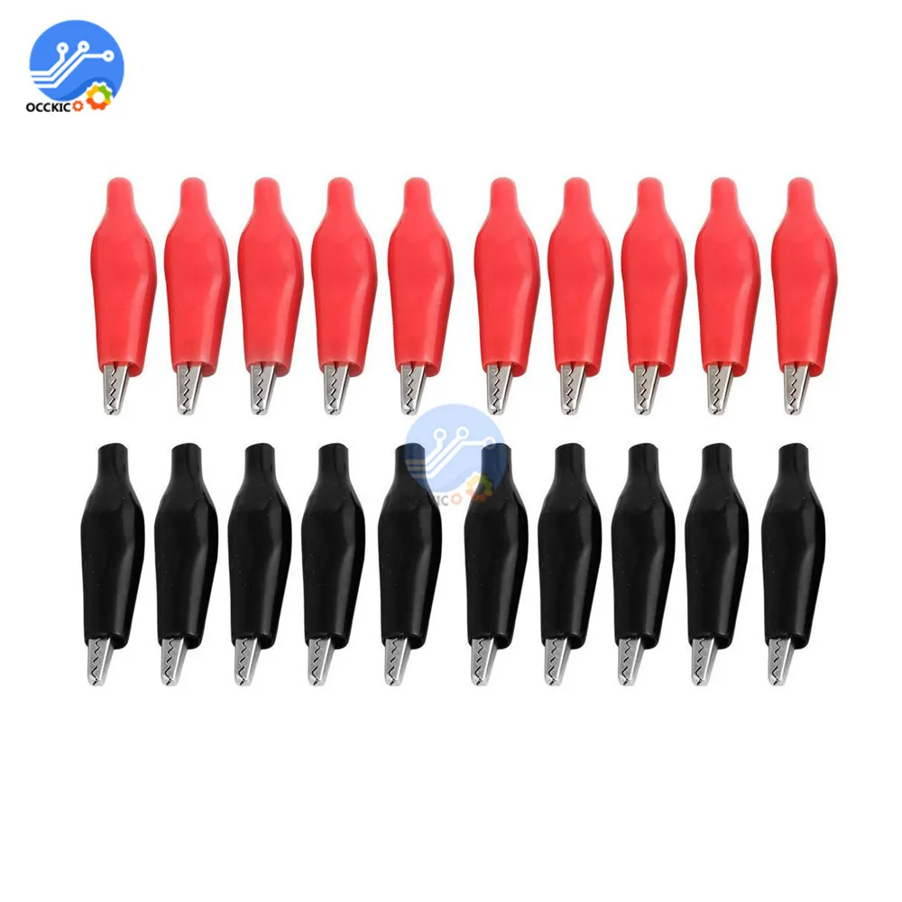 10 пар 20 шт./лот черный красный с мягким пластиковым покрытием тестовый зонд Aligator