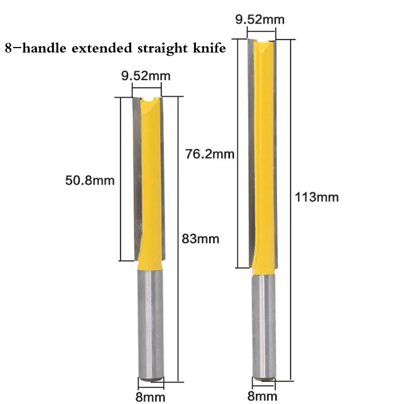 8 ручной длинный прямой нож прорезной Обрезной 76 нож|Фреза| |