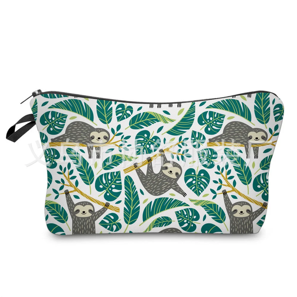 

Женская косметичка с цветочным принтом, модная квадратная дамская сумочка на молнии, дорожная Портативная сумка для косметики