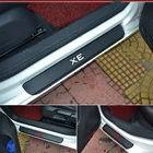 Виниловая наклейка из углеродного волокна, защитная Накладка на порог автомобиля для Jaguar XE, автомобильные аксессуары