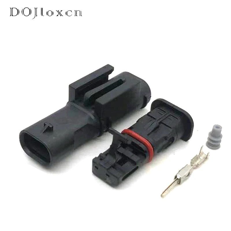 1/5/10/20/50/Sets 2 Pin For VW Audi Ip67 TE Replacement MCON PROTEC COVER Auto Black Waterproof Male Female Connector 1718648-1