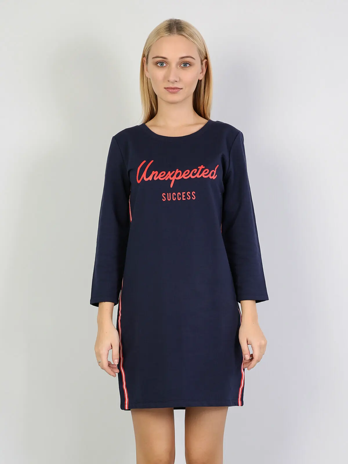 

Colins Woman Regular Fit Navy Dress ,CL1042302