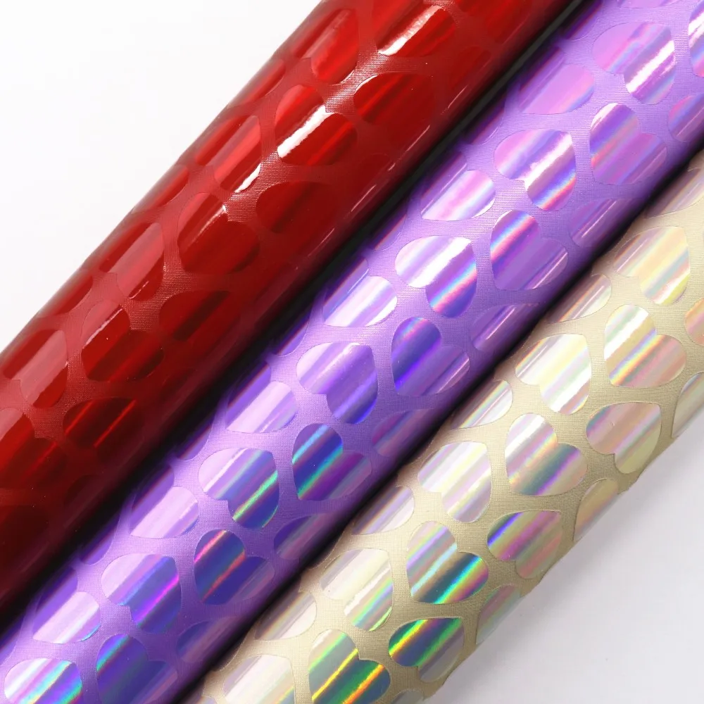 Лист A4 30x21 см голографическая любовь сердца искусственная кожа синтетическая