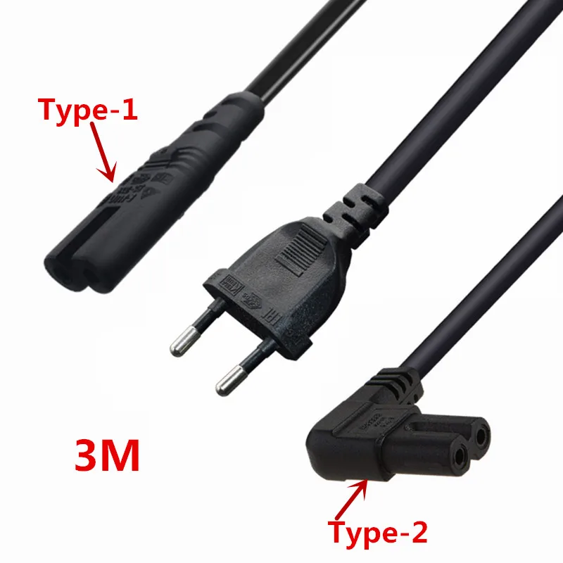 Кабель питания от ЕС до IEC 320C C7 AC Schuko CEE7/16 до C7 Firgure 8 кабель питания для samsung Philips Sony LED TV
