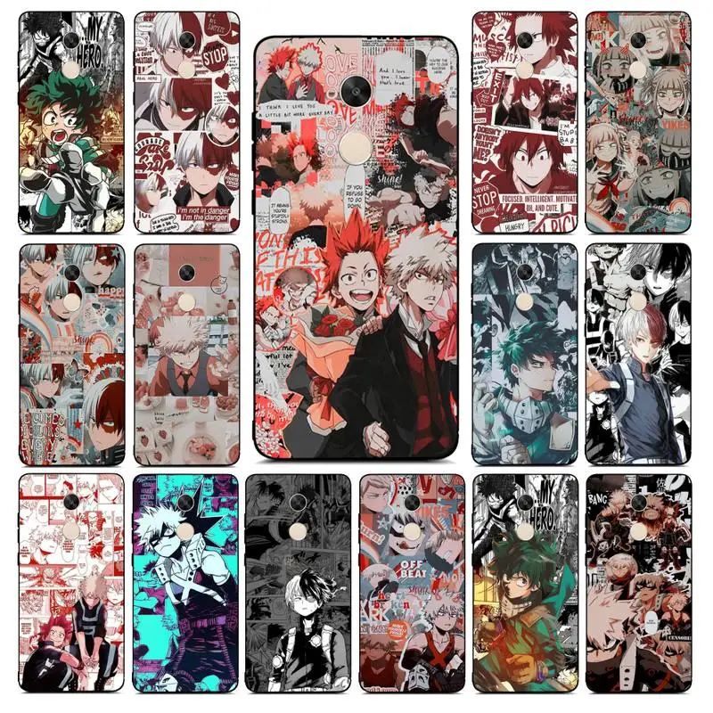 

YNDFCNB Japan Anime My Hero Academia Phone Case for RedMi note 4 5 7 8 9 pro 8T 5A 4X case