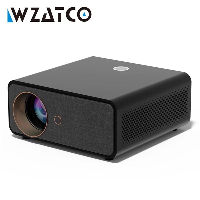 

Светодиодный проектор WZATCO H1 Smart Android 9.0 Wi-Fi 1920*1080P, проектор для домашнего кинотеатра, медиаплеер, игровой проектор 4D Keystone