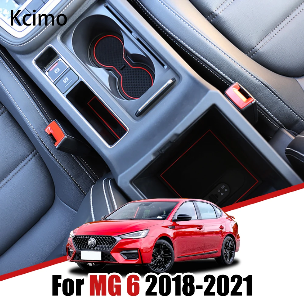 

13 шт. Автомобиль Стильный затворный слот, подкладка для MG6 2018 по настоящее время силикагель Салонные подложки интерьер нескользящий пыли ко...