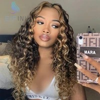 1b27 colored curly lace part human hair wigs pre plucked ombre malaysian remy lace front wigs for black women bleached knots