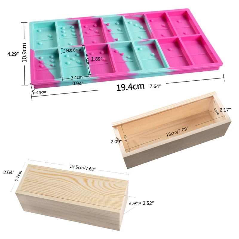 

Формы домино для кастинга из смолы, набор домино для семейной игры, силиконовые формы для литья из эпоксидной смолы, «сделай сам», брелок юве...