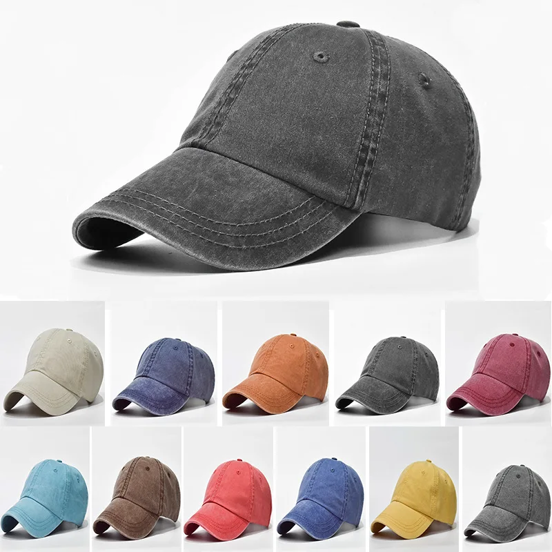 

Бейсбольная шапка унисекс, стирающаяся Повседневная Регулируемая уличная шапка-тракер из хлопка, с прострочкой, для мужчин и женщин