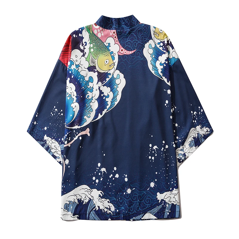 

Кардиган-кимоно в стиле Харадзюку для мужчин и женщин, аниме Короткая свободная одежда в японском стиле, Повседневная Уличная одежда для от...