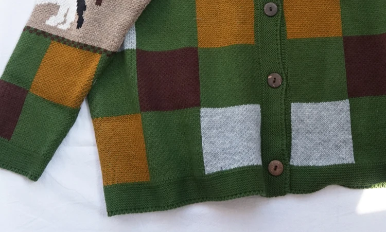 Женский жаккардовый свитер в стиле Ретро| |