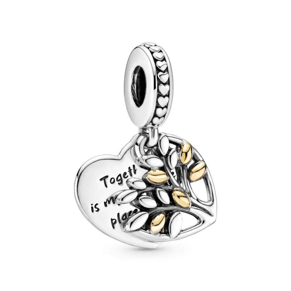 

2021 New 100% 925 Sterling SILVER charms Open Heart & Rose Flowers Charm fit Original Pandora Bracelet silver 925 jewelry