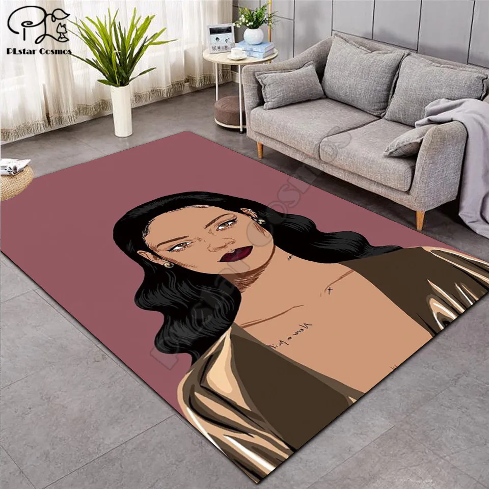 

Rihanna cartoon characters Anti-Skid Area Floor Mat 3D Rug Non-slip Mat Dining Room Living Room Soft Bedroom Carpet style-03