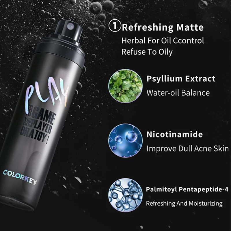 

Colorkey 50ml/100ml Moisturizing Setting Spray Dynamic&Refreshing Makeup Glossy Matte Hydrating Oil-controlling Waterproof Spray