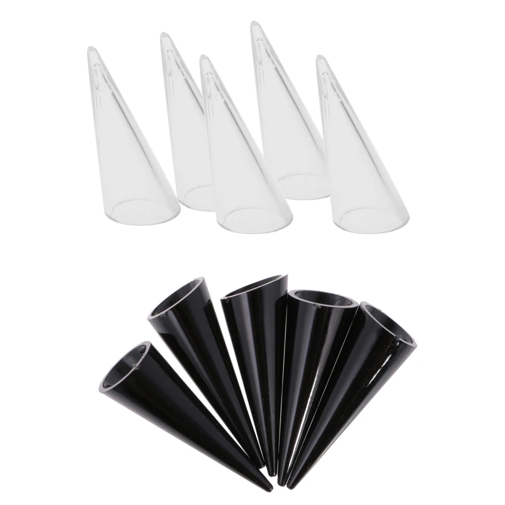 10 штук конусной формы пластиковые кольца палец настольные украшения стенд