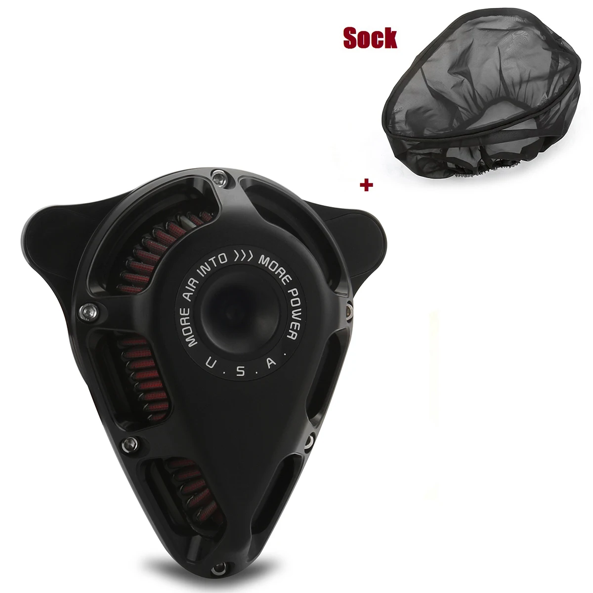 

Фильтр для очистки воздуха Rain Socker Cover Red Turnable, подходит для harley FLHX FLHR FLTR FLHT 08-16 Softail Fatboy heritage 16