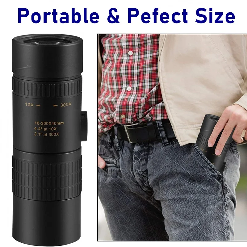 

Tongdaytech 10-300X40mm Telephoto Monocular Telescope With Tripod Zoom Phone Camera Lens For Iphone Samsung Xiaomi Photo Vedio