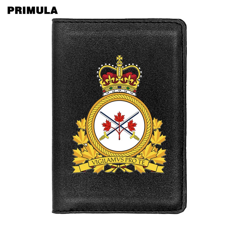 

Индивидуальный значок канадской силы, Обложка для паспорта, Классическая Кожаная Обложка для мужчин и женщин, удостоверения личности, кред...