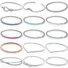 Браслет из серебра 100% пробы с блестящими сердцами и узлом бесконечности