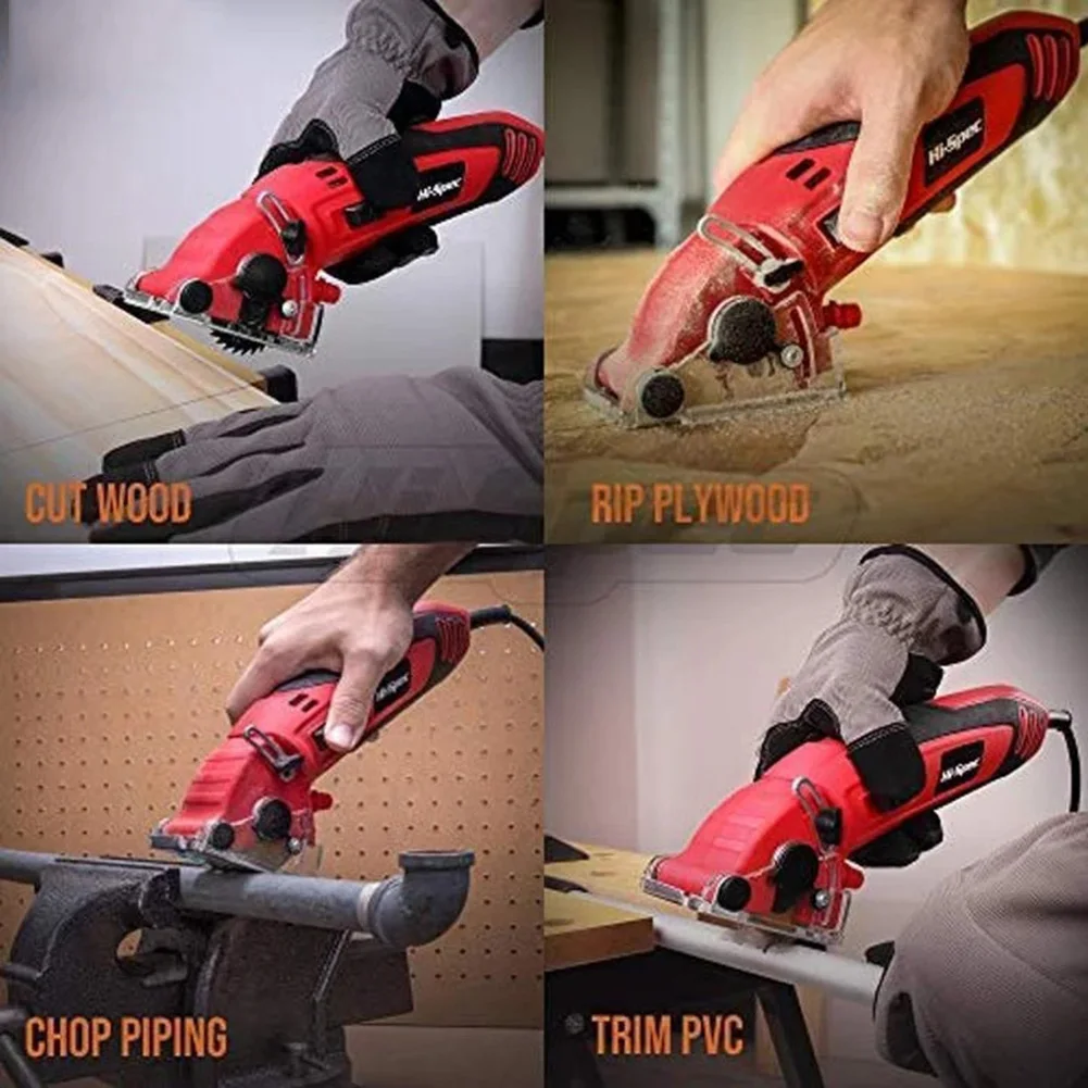 

Mini Metal Electric Circular Saw Cutting Machine Anti-lock 400W 0-12mm Depth Adjusted Freely Tile/Steel/Hardwood/Marble Handsaw