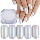 Жемчужная пудра для дизайна ногтей, 1 коробка, блестящий зеркальный эффект, хромированный пигмент, УФ-Гель-лак, блестящая Пыль для окунания, самодельные Украшения для ногтей