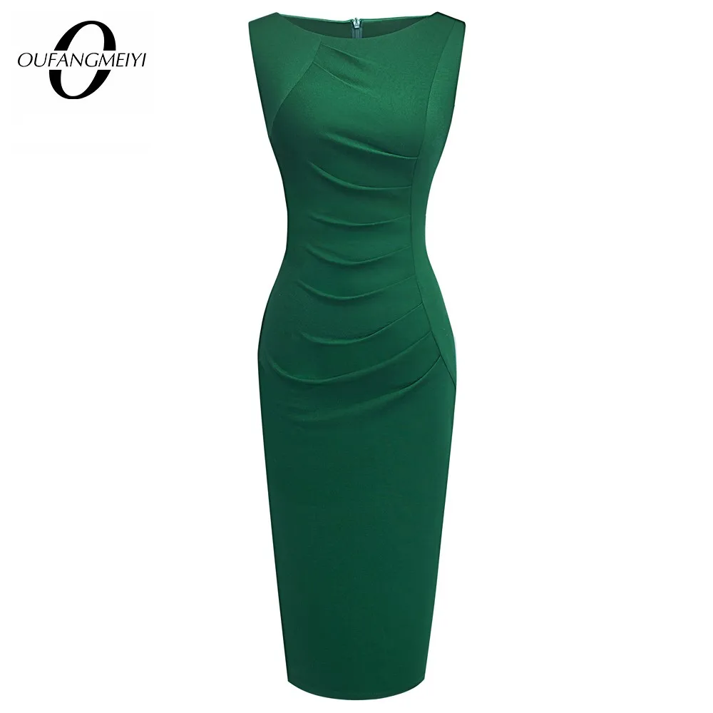 Летнее короткое элегантное платье для работы Классическое однотонное деловое