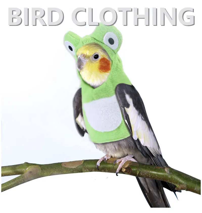 

1PC Pet Bird Clothes Handmade Custom Parrot Bird Cute Birds Turned Into Frogs Handmade Festival Transform Outfits Bird Accessori