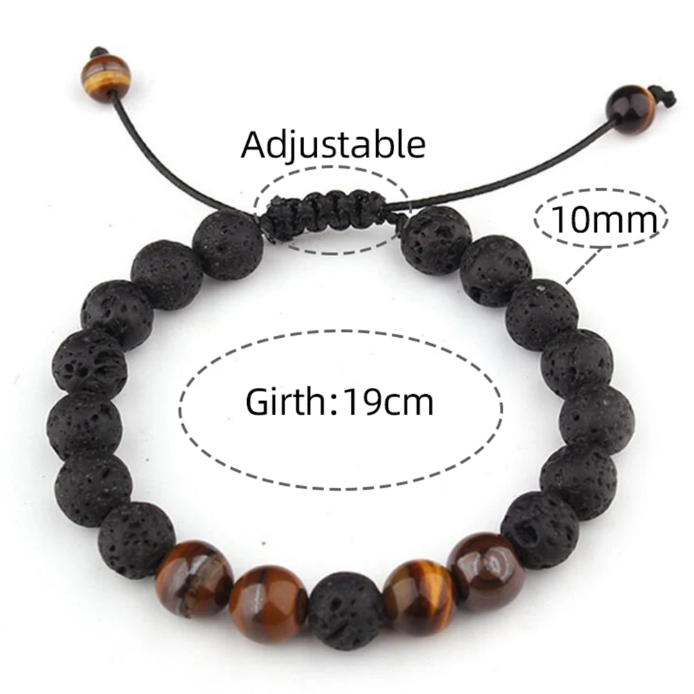 Бусины из натурального камня тигровый глаз Шарм браслет для женщин и мужчин