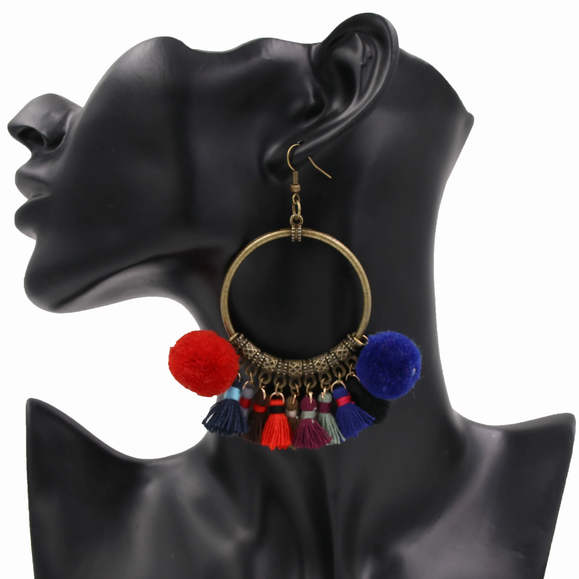 LosoDo серьги для женщин цыганские винтажные длинные Этнические старинные золотые