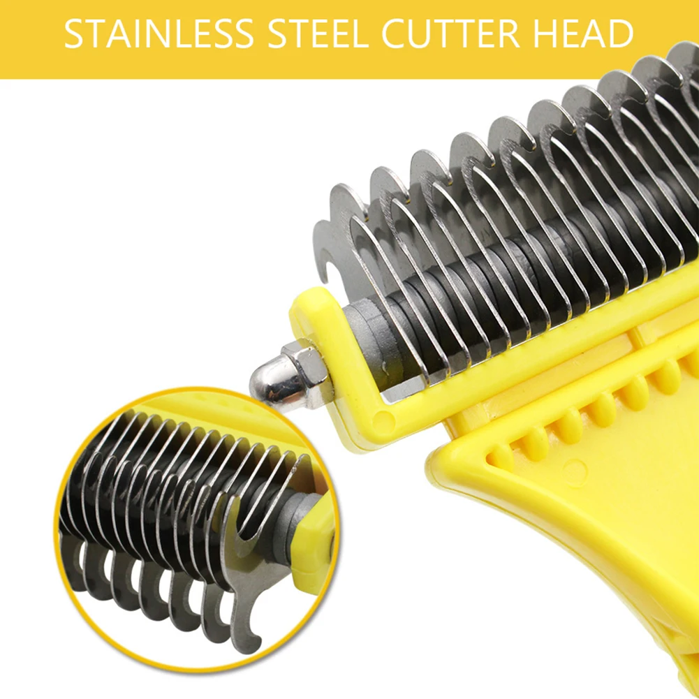 

Pet Rake Knife Comb Grooming Massage Hair Removal Stainless Steel Brushs Hair Brush Combing Special Removal Brush Dog