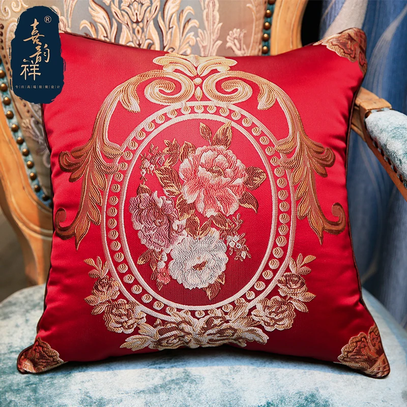 

Sofa cushion cover pillow case embroidery decorative cushions for living room