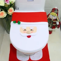 new year decoration christmas ornament miflame 3 piece suit gifts christmas decorations for home santa claus toilet lid cover