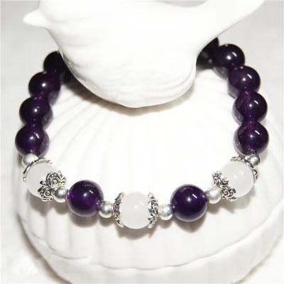 Женский браслет из розового кристалла с бусинами | Украшения и аксессуары