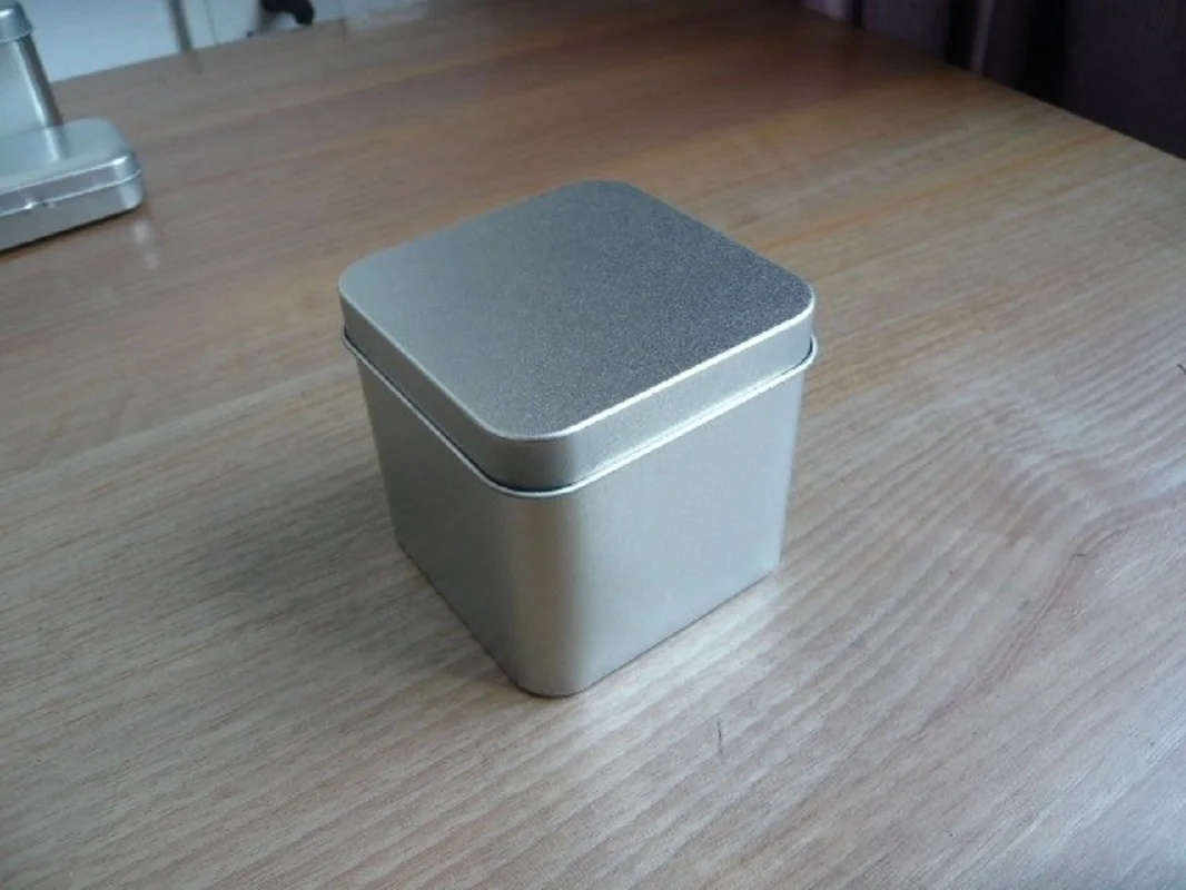 Квадратный металлический контейнер коробка для хранения косметики чая кофе